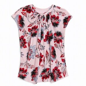 Liz Claiborne • Floral Blouse • Pink/Red • Size LP